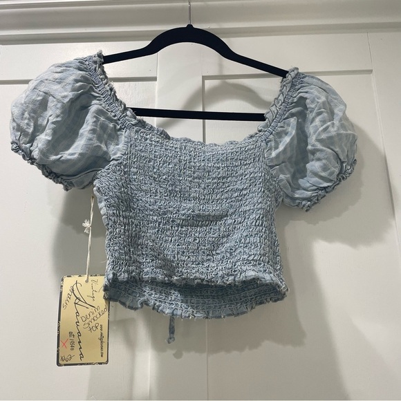 Chambrey colored crop top - Picture 4 of 5